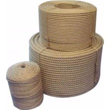 4 mm Jüt Halat Ipi 150 M, Dekoratif Hasır Ipi, Kendir Renkli ve Dayanıklı
