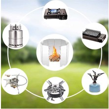 Özbience Portatif Katlanabilir Açık Hava Kamp Ateşi Rüzgar Kesici, 100X40 cm