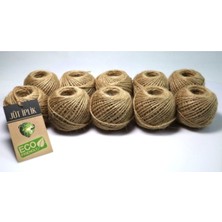 Doğal Hasır Jüt Ipi 10 Adet, 100 Gr, El Işi ve Dekorasyon Için Ideal