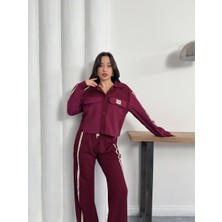 Avakado Kadın Iki Parçalı Takım Kısa Ceket ve Geniş Paçalı Pantolon