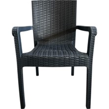 Nar Sokağı Karizma Rattan Kollu Sandalye Koltuk Antrasit