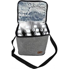 Özbience Gri Termos Çanta Seti, Isı Yalıtımlı Yemek Taşıma Çantası + Buz Aküsü