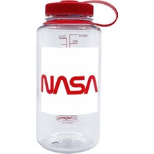 Nalgene 32oz WM Clear  Red Cap Nasa Limited Edition Tritan Suluk 682020
