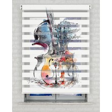 BRIGHTCOVER Renkli Kemal Baskılı Zebra Perde - Gece Gündüz Kullanıma Uygundur - Genç Odası Perdesi | Kokusuz Mürekkeple Basılmış  Zebra Perdeler ile Sende Tarzını Yansıt! | 1 Dakikada Pratik Montaj