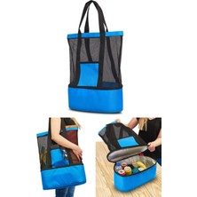 Özbience Şeffaf Kadın Plaj Çantası, Soğutucu Termoslu Deniz Çantası