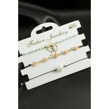 Nacario 3 Adet Yıldız Mineli Kum Boncuk Bileklik