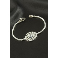 Nacario Nazar Zirkon Taşlı Çocuk Bileklik 16 cm