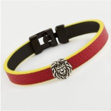 Nacario Aslan Kaliteli Suni Deri Bileklik