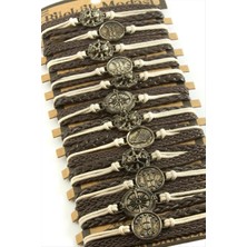 Nacario Metal Aparatlı Vinlex Deri Bileklik