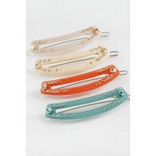 Nacario Oval Taşlı Klipsli Toka