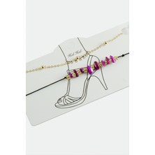 Nacario 2 Adet Kırık Doğaltaşlı Zincir Halhal