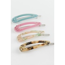 Nacario Oval Taşlı Klipsli Toka