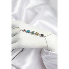 Nacario Bfs Pirinç Renkli Zirkon Taşlı Model Gümüş Renk Şahmeran