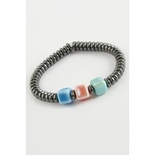 Nacario Cam & Hematit Doğaltaş Bileklik