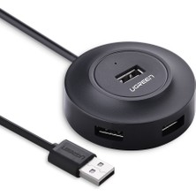 Delixa USB 2.0 4 Portlu Hub Çoklayıcı, Siyah