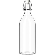 Delixa Korken Şeffaf Cam Şişe, Tıpalı, Yağ, Sirke, Içecek, Bira, Su, Kombucha, Kefir, Soda Için Sallanan Şi