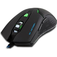 Delixa Mercury X8 LED Işıklı 6d 3200DPI Optik Mouse, Siyah