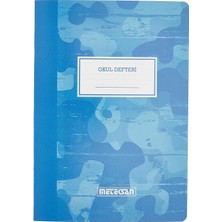 Delixa A4 Çizgili Okul Defteri Mavi Kamuflaj 60 Yaprak