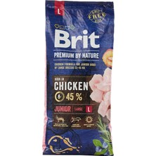 Delixa Brit Premium By Nature Junior Large, Büyük Irk - Genç Köpekler Için, Tavuk Etli Kuru Mama, 15 kg