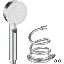Delixa Duş Başlığı Seti - 200 cm Pvc Banyo Duş Hortumu + 5 Fonksiyonlu Turbo Duş Başlığı