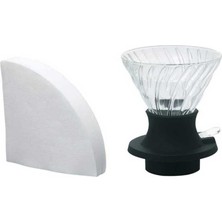 Delixa Cam Kahve Dripper Kahve Damlatıcı Demleme Aleti, 200 ml