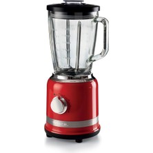 Delixa Blender Kırmızı 0585/00-4 Paslanmaz Çelik Bıçak, 4 Hız Fonksiyonu, 1000 Watt, 1,5 Litre, Cam Hazne,