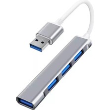 Delixa Primex Px-Typ5 Ultra Slim Gri USB Hub, 4 Port USB 3.0 Çoklayıcı, USB Çoklayıcı