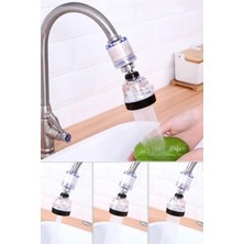 Delixa 3 Fonksiyonlu Filitreli Su Arıtmalı 360° Oynar Başlıklı Şeffaf Hazneli Musluk Başlığı