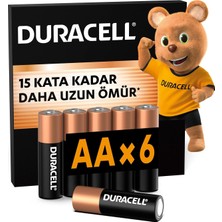 Delixa Aa Alkalin Kalem Pil (6'lı Paket) 1,5 V LR6/MN1500
