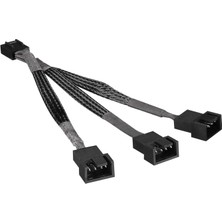 Delixa S-Link SLX-F301 3to1 3*male 4pin+1*female 4pin 10CM Örgülü 360MM Cpu Fan Birleştirme Kablosu