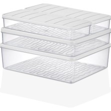 Delixa Selka Home 4'lü 4 Lt.+ 2,5 Lt.+ 1,2 Lt+1,2 Lt Saklama Kabı Ekru