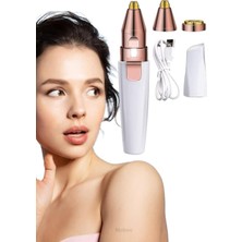 Delixa Tüm Cilt Tipleri Için 2 Başlıklı 2 In 1 Şarjlı Epilasyon Aleti Yüz Epilatörü