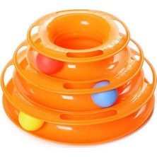 Delixa Tower Of Tracks Toplu Yuvarlak Kedi Oyuncağı Kedi Eğlencesi Pembe (Turuncu)