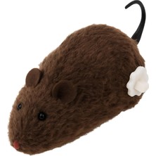 Delixa Kahverengi Kurmalı Kedi Oyuncağı – Hareketli Fare Şeklinde Peluş Oyuncak – Kediler Için Etkileşimli,