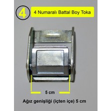 Yoldaş Metal Gergi Tokası 4'lü Mandallı Spanzet Seti, 4 Numara, Battal Boy
