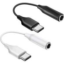 Delixa Ayex Typ-C Için 3.5mm Kulaklık ve Mikrofon Adaptörü Siyah (Siyah)