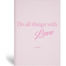 Delixa Le Color 15X21 Keten Süresiz Planlayıcı Ajanda Defter Pembe