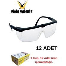 Şeffaf Koruyucu Gözlük 12'li Paket, Güvenli ve Konforlu Kullanım