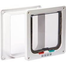 Delixa 4 Yön Kilitli Kedi Kapısı 19,2X20 cm Beyaz