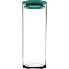 Delixa Breakfast Club Yeşil Plastik Kapakli Cam Kavanoz, Şeffaf, 120 cc