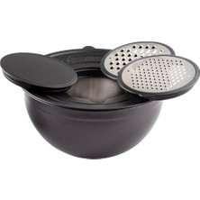 Delixa Jumbo Globe Siyah 5 Parça Rendeli Saklama Kabı