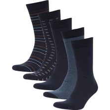 DeFacto Erkek 5'li Pamuklu Uzun Çorap C6691AXNS