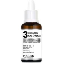 Delixa Procsın 3 Complex Solution Serum, Cilt Yenileyici & Leke Karşıtı, Gözenek Sıkılaştırıcı & Nemlendiri