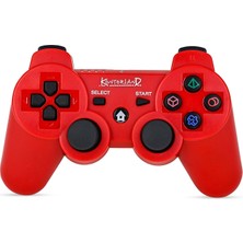 Delixa Kontorland P3G - Ps3/pc Uyumlu Titreşimli Kablosuz Oyun Kolu Gamepad (Kırmızı)