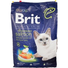 Delixa Brit Premium By Nature Kısırlaştırılmış Kediler Için, Somon Balıklı Kuru Mama, 8 kg