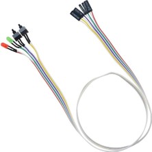 Delixa Ana Kart Power Kablosu LED Işıklı Reset Açma Kapama Butonu Kablosu On Off Switch 5064