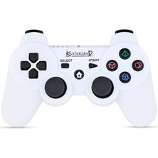 Delixa Kontorland P3G - Ps3/pc Uyumlu Titreşimli Kablosuz Oyun Kolu Gamepad (Beyaz)