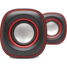 Delixa G-System D015 Stereo USB Hoparlör Bilgisayar Pc Tablet Notebook Kırmızı