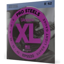 Delixa D'addario EPS520 Elektro Gitar Tel Seti, Xl, 9-42, Long Scale,