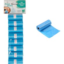 Delixa Bamm Bamm Kirli Bebek Bezi Poşeti Çanta Boy Mavi 8 Rulo (120 Adet)